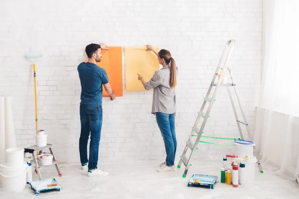 LP peinture repeint un mur